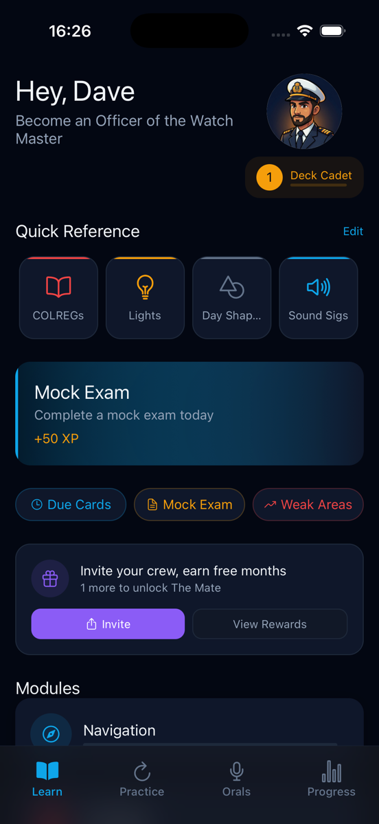 The OOW Bible home screen showing all 10 study modules